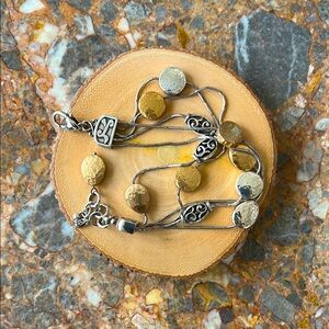 Elegant Gold and Silver Toned Women's Bracelet